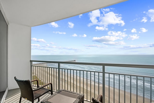 107 S Ocean Blvd Unit 1402, Myrtle Beach, SC 29577 - balcony with view of water and beach