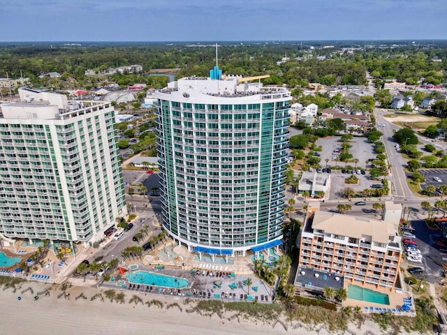107 S Ocean Blvd Unit 1402, Myrtle Beach, SC 29577 - aerial view of a pool area and apartment complex / building