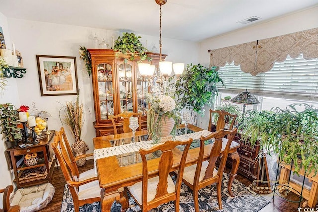 1147 Fairway Ln Unit 1147, Conway, SC 29526 - dining area with wood finished floors and a chandelier