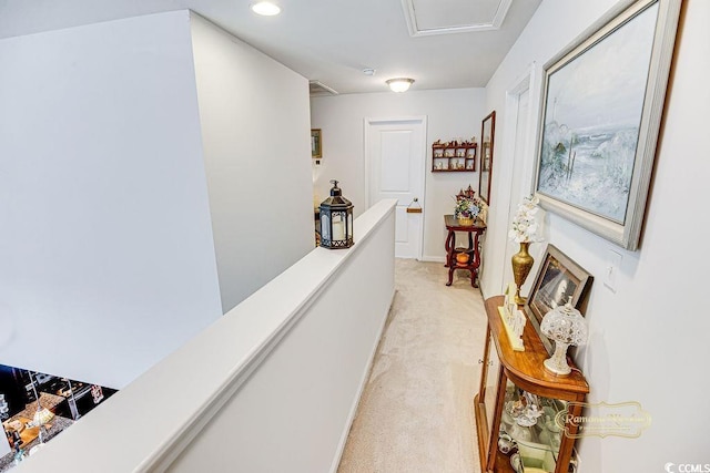 1147 Fairway Ln Unit 1147, Conway, SC 29526 - hallway with light colored carpet, an upstairs landing, and recessed lighting