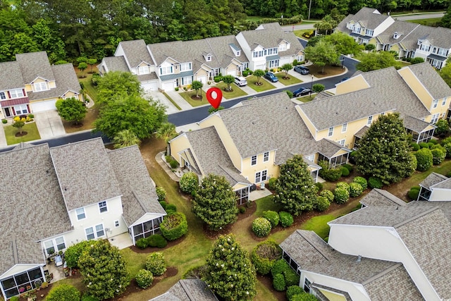 aerial perspective of suburban area