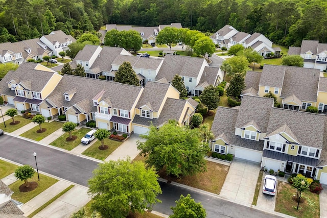 aerial view of residential area