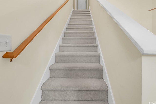 1729 Longleaf Dr, Myrtle Beach, SC 29575 - staircase with carpet floors and baseboards