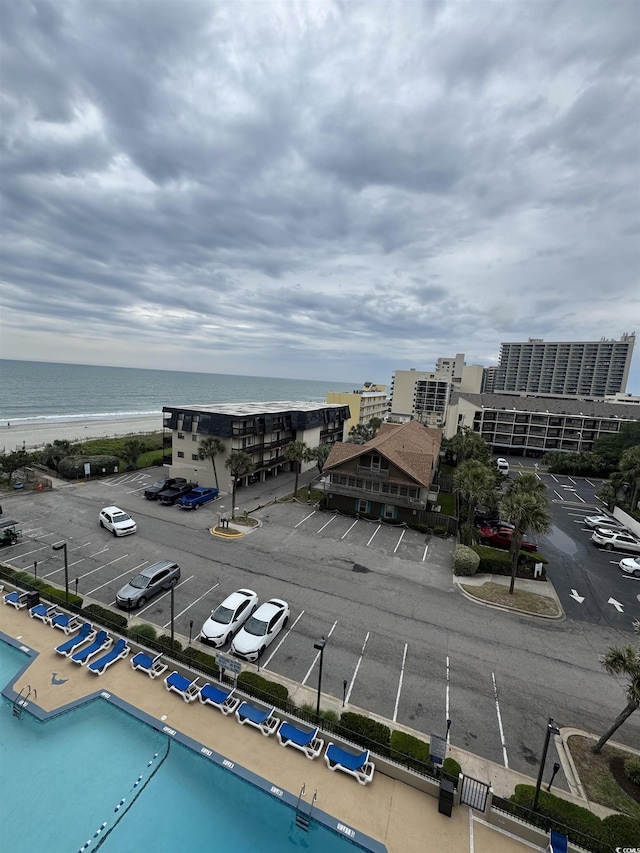 200 76th Ave N Unit 608, Myrtle Beach, SC 29572 - drone / aerial view of a large body of water and a pool area