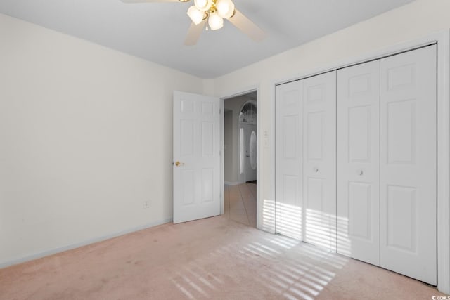 3107 Robyn Ct, Little River, SC 29566 - unfurnished bedroom with carpet floors, a closet, baseboards, and ceiling fan