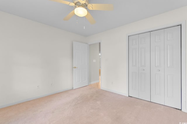 3107 Robyn Ct, Little River, SC 29566 - unfurnished bedroom featuring carpet, baseboards, a closet, and ceiling fan