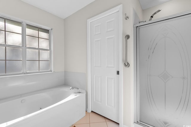 3107 Robyn Ct, Little River, SC 29566 - full bathroom with tile patterned floors, a shower stall, and a garden tub