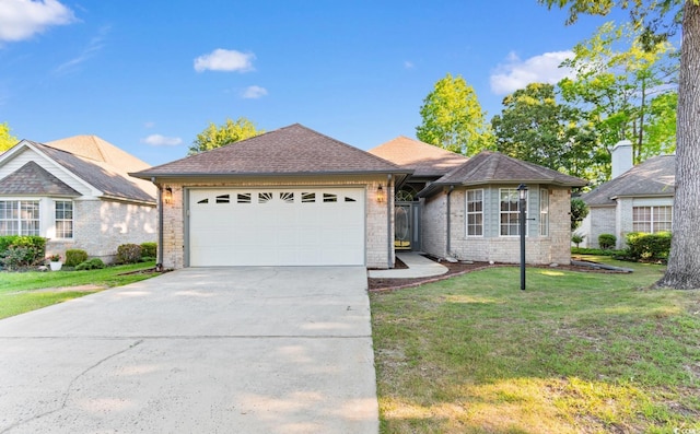 3107 Robyn Ct, Little River, SC 29566 - single story home featuring driveway, an attached garage, a front yard, brick siding, and roof with shingles