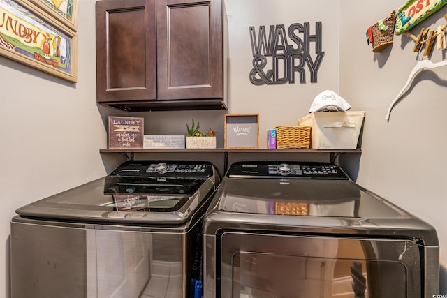 3757 Kingsley Dr, Myrtle Beach, SC 29588 - washroom with cabinet space and washing machine and dryer