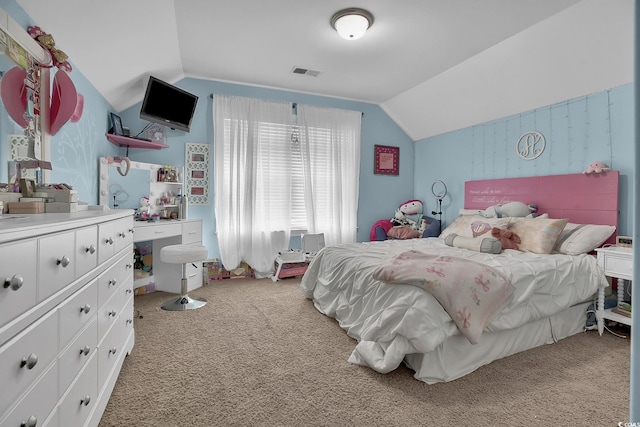 9232 Goodwill Ct, Myrtle Beach, SC 29579 - bedroom featuring lofted ceiling and light carpet
