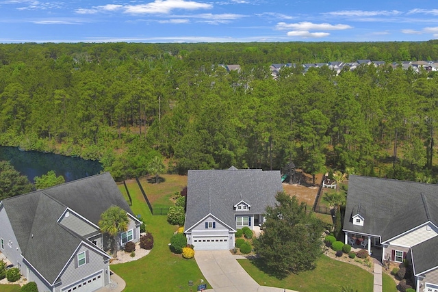 9232 Goodwill Ct, Myrtle Beach, SC 29579 - aerial view of property and surrounding area featuring a heavily wooded area
