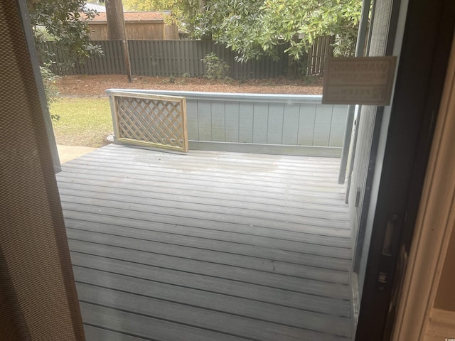 deck with fence