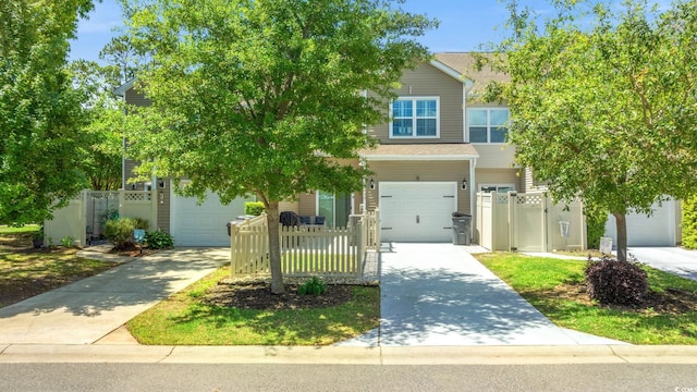 448 Papyrus Cir Unit 448, Little River, SC 29566 - view of property hidden behind natural elements featuring driveway, a gate, and a garage