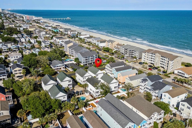 bird's eye view of unending shoreline
