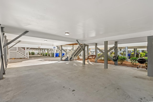 view of patio / terrace with stairway