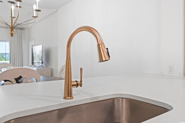 kitchen view of a sink