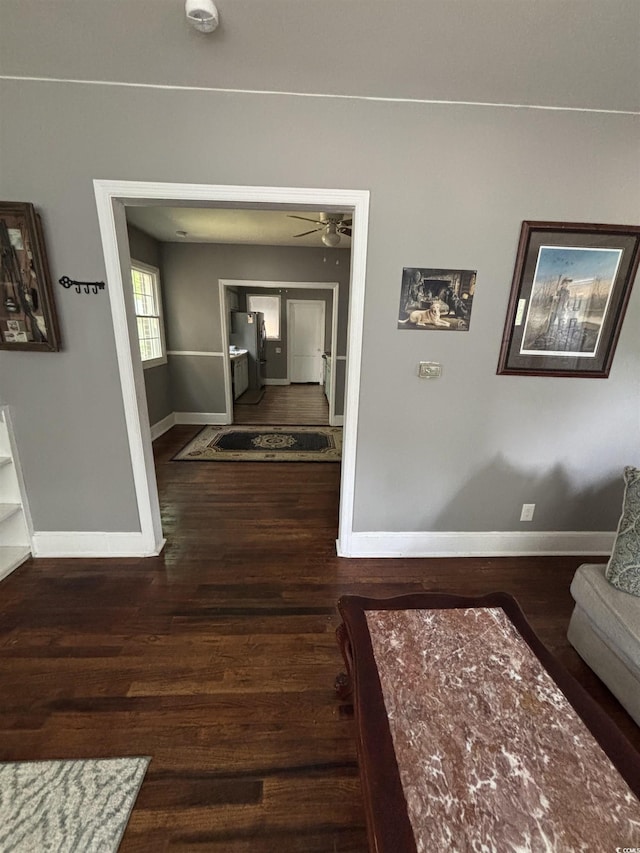307 Pressley Ave, Kingstree, SC 29556 - corridor with baseboards and wood finished floors
