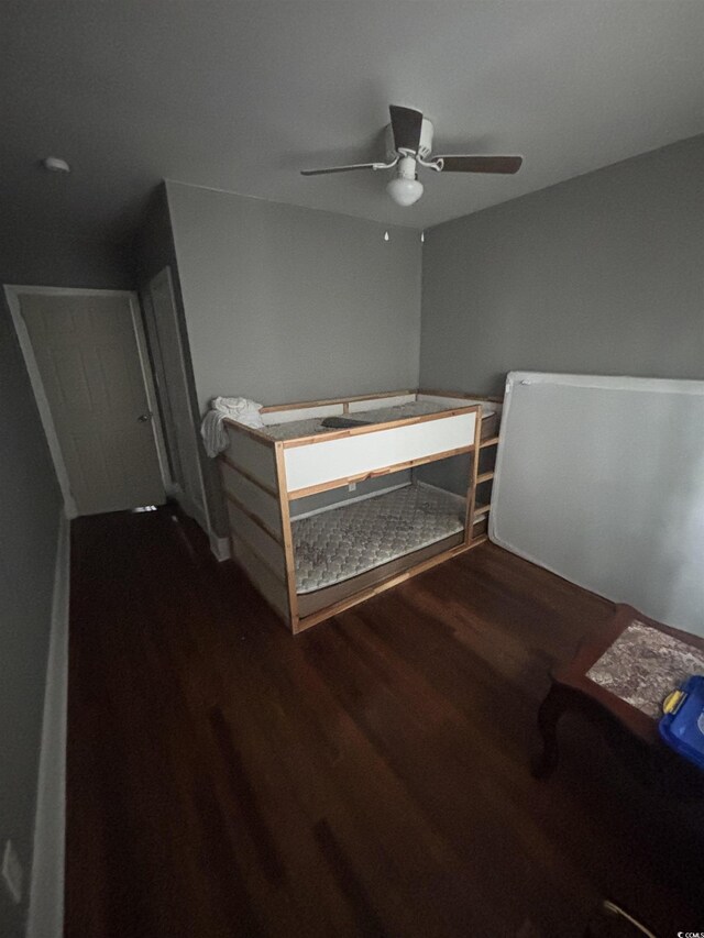 307 Pressley Ave, Kingstree, SC 29556 - bedroom with wood finished floors and a ceiling fan