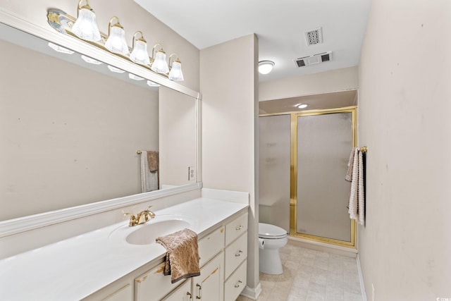1314 Holly Dr, North Myrtle Beach, SC 29582 - full bath with toilet, a shower stall, vanity, and baseboards