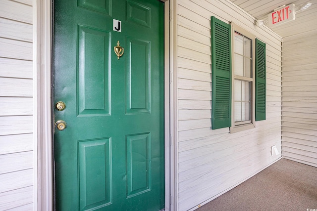 view of doorway to property