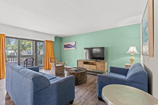 2805 N Ocean Blvd Unit 113, Myrtle Beach, SC 29577 - living room featuring wood finished floors
