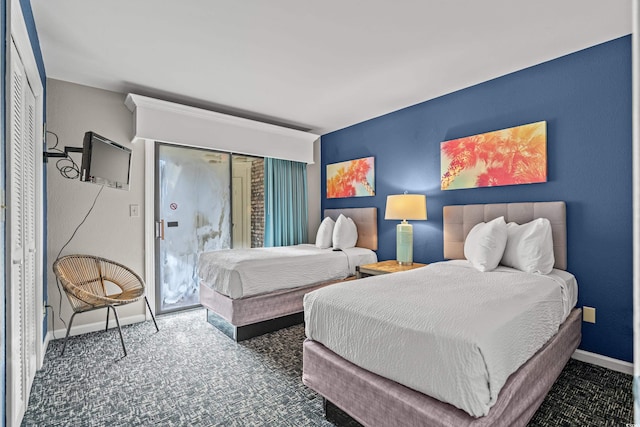 2805 N Ocean Blvd Unit 113, Myrtle Beach, SC 29577 - bedroom featuring baseboards and carpet flooring