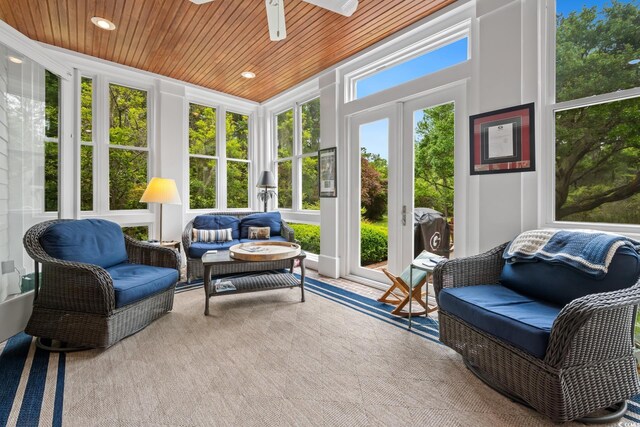 352 Old Carriage Loop, Georgetown, SC 29440 - sunroom / solarium with a ceiling fan
