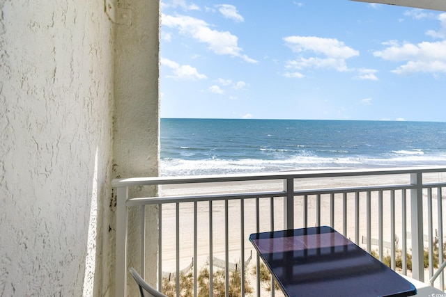water view featuring local beach