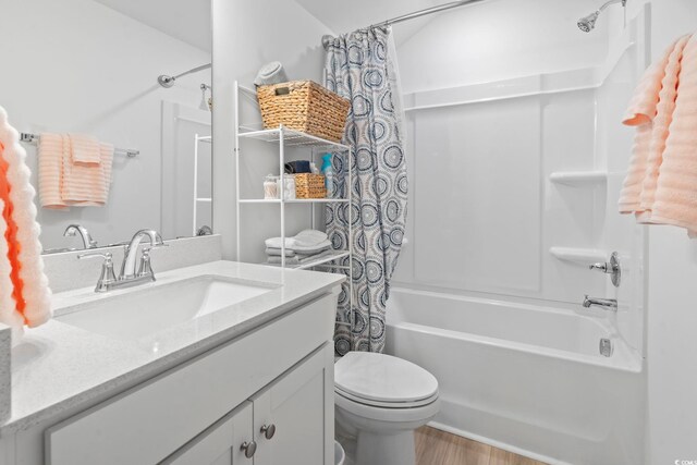 452 Sun Colony Blvd, Longs, SC 29568 - full bath with shower / bath combo, vanity, toilet, and wood finished floors