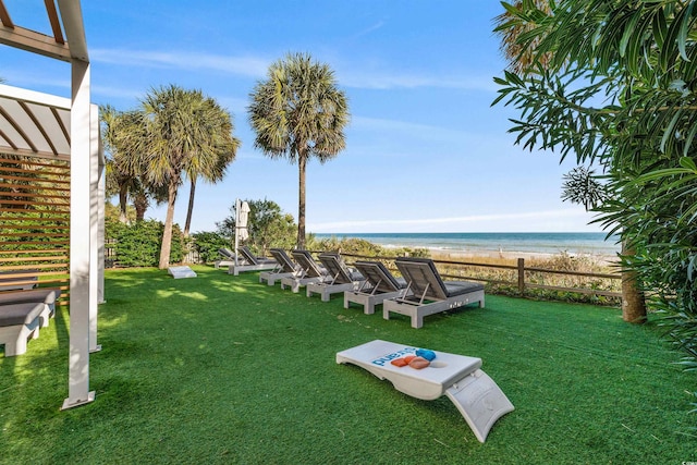 2701 N Ocean Blvd Unit 1260, Myrtle Beach, SC 29577 - view of yard featuring view of water and beach