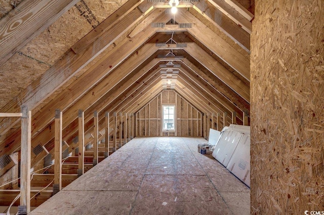 view of attic