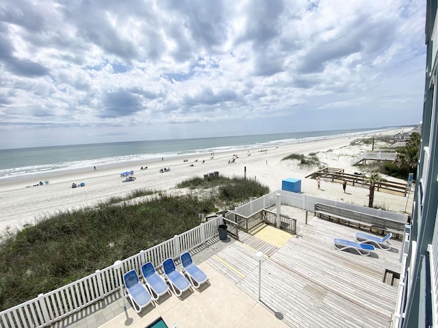 water view featuring local beach