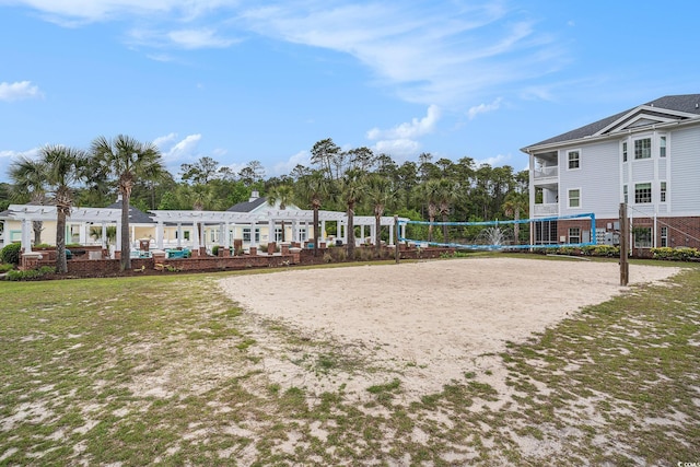 surrounding community featuring volleyball court
