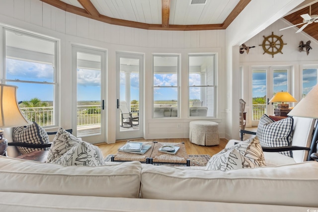 sunroom / solarium with plenty of natural light