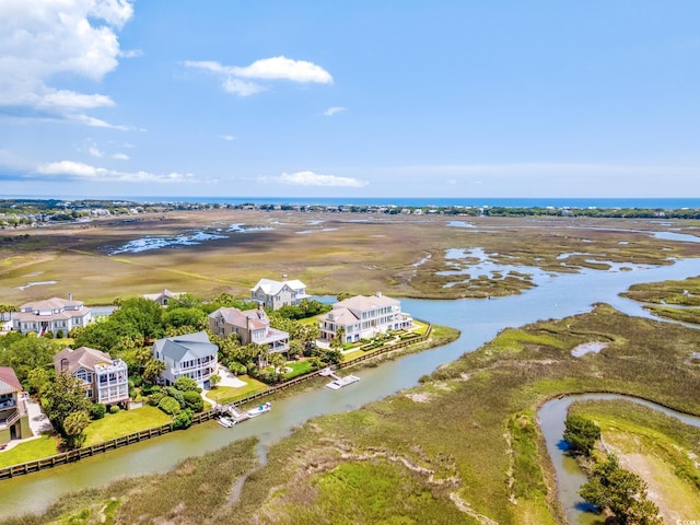 bird's eye view of a large body of water