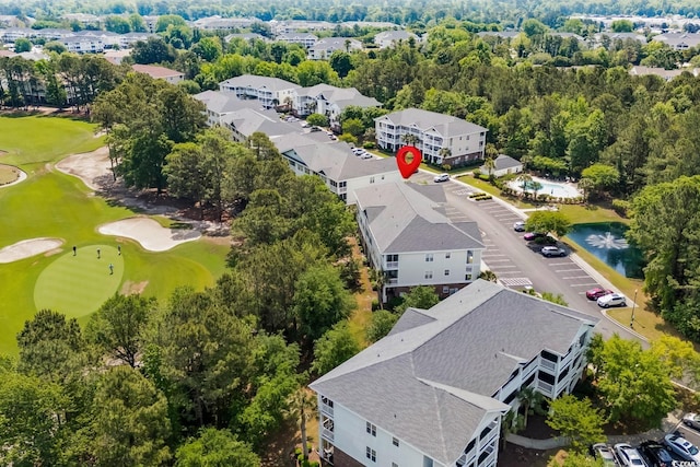 drone / aerial view of a golf course
