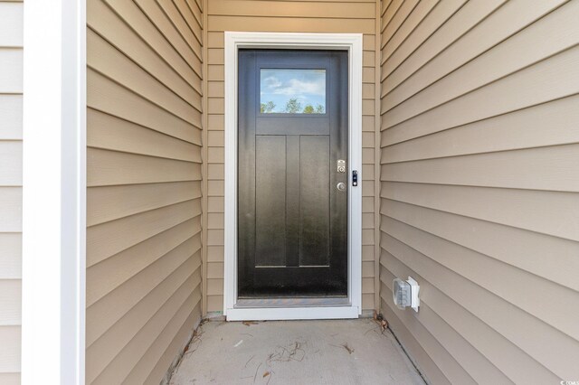 view of doorway to property