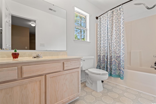 480 Dandelion Ln, Myrtle Beach, SC 29579 - bathroom with toilet, vanity, and shower / bath combination with curtain