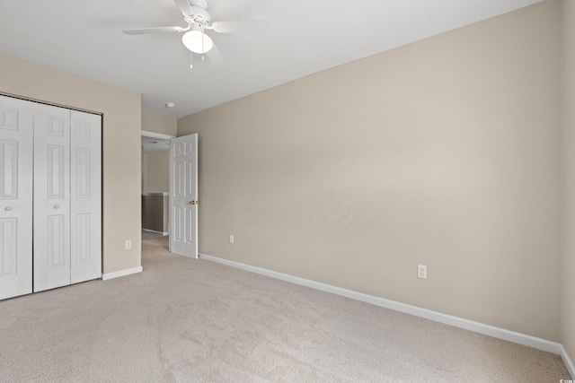 480 Dandelion Ln, Myrtle Beach, SC 29579 - unfurnished bedroom with carpet, baseboards, a closet, and a ceiling fan