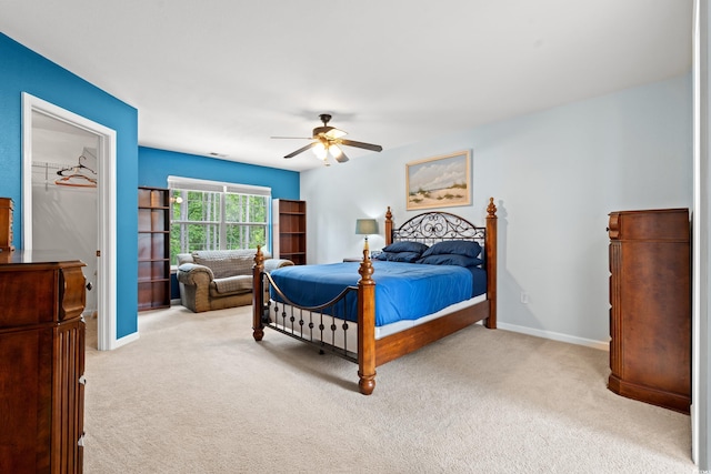 480 Dandelion Ln, Myrtle Beach, SC 29579 - bedroom featuring light colored carpet, baseboards, and a ceiling fan