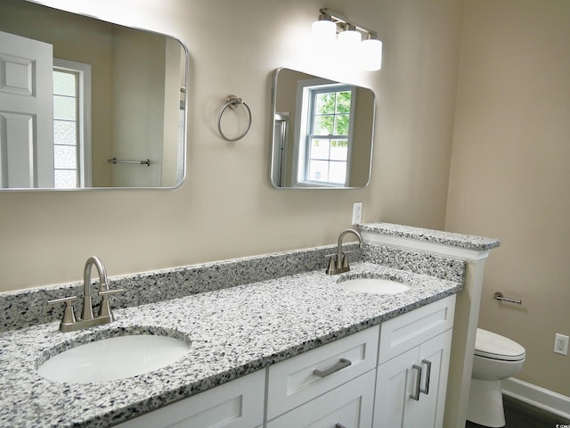 104 Jessica Lakes Dr, Conway, SC 29526 - bathroom featuring double vanity and toilet