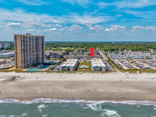 9661 Shore Dr Unit B-3, Myrtle Beach, SC 29572 - bird's eye view of waterfront with a beach