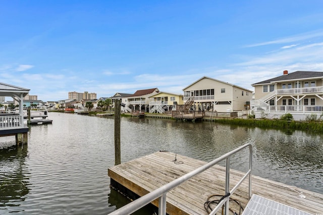 337 59th Ave N, North Myrtle Beach, SC 29582 - dock area featuring a water view and a residential view