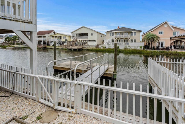 337 59th Ave N, North Myrtle Beach, SC 29582 - dock with a water view, a residential view, and fence