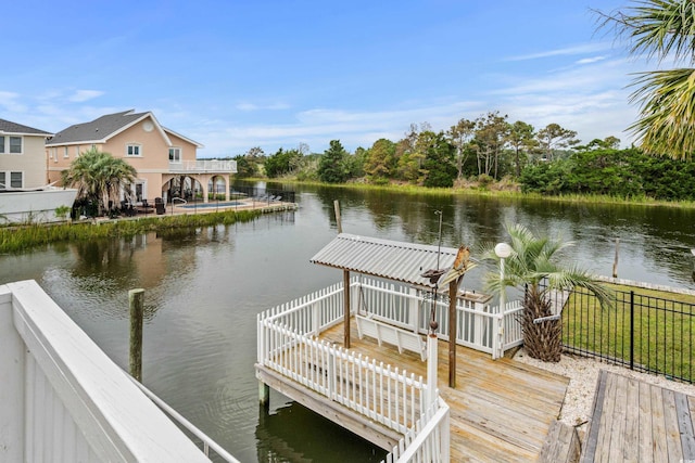 337 59th Ave N, North Myrtle Beach, SC 29582 - dock area featuring a deck with water view