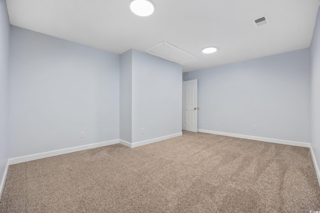 854 Falkirk St, Myrtle Beach, SC 29579 - carpeted spare room featuring baseboards and attic access