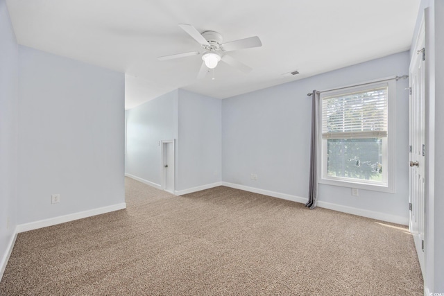 854 Falkirk St, Myrtle Beach, SC 29579 - carpeted empty room featuring baseboards and a ceiling fan