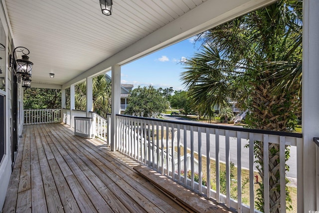 854 Falkirk St, Myrtle Beach, SC 29579 - wooden deck with covered porch
