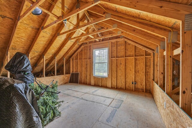 view of attic