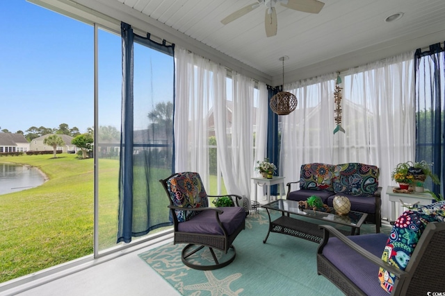1035 Brentford Pl, Myrtle Beach, SC 29579 - sunroom with a water view